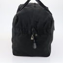 PRADA Boston Bag Nylon Black Silver Auth 135305-4