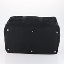 PRADA Boston Bag Nylon Black Silver Auth 135305-5