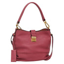 Miu Miu Hand Bag Leather 2way Pink Gold Auth 135306-1