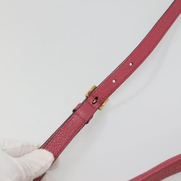 Miu Miu Hand Bag Leather 2way Pink Gold Auth 135306