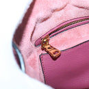 Miu Miu Hand Bag Leather 2way Pink Gold Auth 135306-21