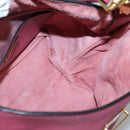 Miu Miu Hand Bag Leather 2way Pink Gold Auth 135306-22
