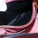 Miu Miu Hand Bag Leather 2way Pink Gold Auth 135306-25