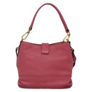 Miu Miu Hand Bag Leather 2way Pink Gold Auth 135306-2