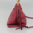 Miu Miu Hand Bag Leather 2way Pink Gold Auth 135306-3