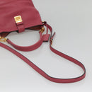 Miu Miu Hand Bag Leather 2way Pink Gold Auth 135306-8