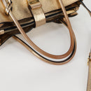 Miu Miu Hand Bag Leather 2way Gold Auth 135307-7