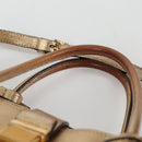 Miu Miu Hand Bag Leather 2way Gold Auth 135307-18