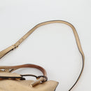 Miu Miu Hand Bag Leather 2way Gold Auth 135307-19