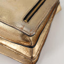 Miu Miu Hand Bag Leather 2way Gold Auth 135307-24