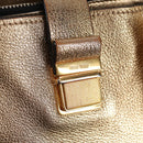 Miu Miu Hand Bag Leather 2way Gold Auth 135307-27