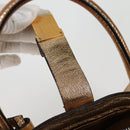 Miu Miu Hand Bag Leather 2way Gold Auth 135307-28