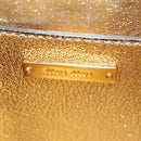 Miu Miu Hand Bag Leather 2way Gold Auth 135307-29