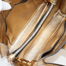 Miu Miu Hand Bag Leather 2way Gold Auth 135307-9