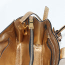 Miu Miu Hand Bag Leather 2way Gold Auth 135307-30