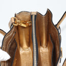 Miu Miu Hand Bag Leather 2way Gold Auth 135307-31