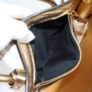 Miu Miu Hand Bag Leather 2way Gold Auth 135307-34