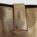 Miu Miu Hand Bag Leather 2way Gold Auth 135307-15