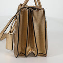 Miu Miu Hand Bag Leather 2way Gold Auth 135307-4