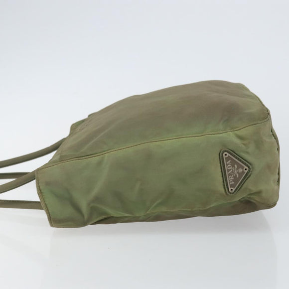 PRADA Tote Bag Nylon Khaki Auth 135309