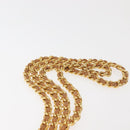 PRADA Chain Shoulder Bag Suede Beige Gold Auth 135314-14