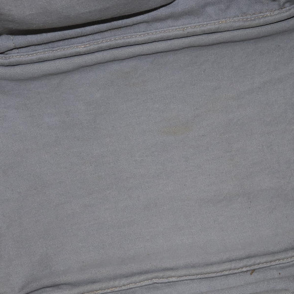 PRADA Canapa GM Hand Bag Canvas Gray Gold Auth 135318