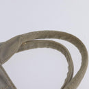 PRADA Canapa GM Hand Bag Canvas Gray Gold Auth 135318-8