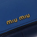 Miu Miu Hand Bag Leather 2way Blue Gold Auth 135323-18