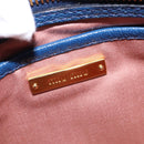 Miu Miu Hand Bag Leather 2way Blue Gold Auth 135323-20
