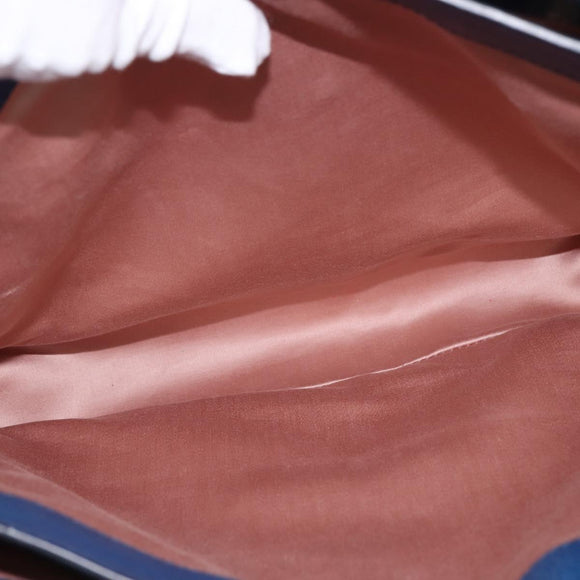 Miu Miu Hand Bag Leather 2way Blue Gold Auth 135323