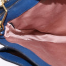 Miu Miu Hand Bag Leather 2way Blue Gold Auth 135323-22