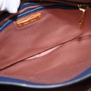 Miu Miu Hand Bag Leather 2way Blue Gold Auth 135323-24