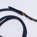 Miu Miu Hand Bag Leather 2way Blue Gold Auth 135323-8