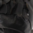 Miu Miu Hand Bag Leather Black Silver Auth 135325-14