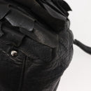 Miu Miu Hand Bag Leather Black Silver Auth 135325-15