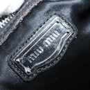 Miu Miu Hand Bag Leather Black Silver Auth 135325-18
