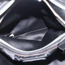 Miu Miu Hand Bag Leather Black Silver Auth 135325-21