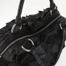 Miu Miu Hand Bag Leather Black Silver Auth 135325-6