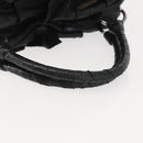 Miu Miu Hand Bag Leather Black Silver Auth 135325-7