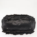 Miu Miu Hand Bag Leather Black Silver Auth 135325-5