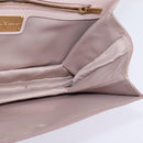 Salvatore Ferragamo Chain Shoulder Bag Leather Pink Gold Auth 135336-19