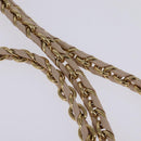 Salvatore Ferragamo Chain Shoulder Bag Leather Pink Gold Auth 135336-8