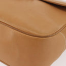 Salvatore Ferragamo Gancini Shoulder Bag Leather Brown Silver Auth 135337-15