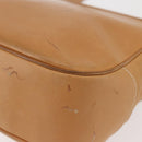 Salvatore Ferragamo Gancini Shoulder Bag Leather Brown Silver Auth 135337-17