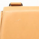 Salvatore Ferragamo Gancini Shoulder Bag Leather Brown Silver Auth 135337-9