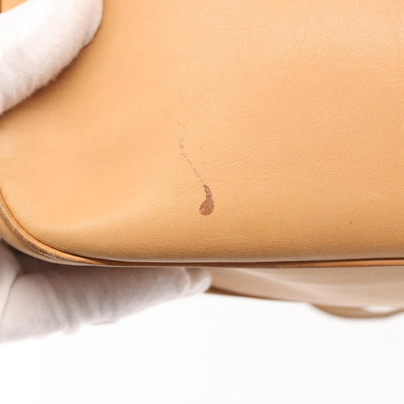 Salvatore Ferragamo Gancini Shoulder Bag Leather Brown Silver Auth 135337