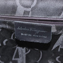 Salvatore Ferragamo Gancini Shoulder Bag Leather Brown Silver Auth 135337-12