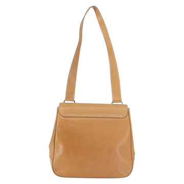 Salvatore Ferragamo Gancini Shoulder Bag Leather Brown Silver Auth 135337 - 0