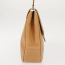 Salvatore Ferragamo Gancini Shoulder Bag Leather Brown Silver Auth 135337-4