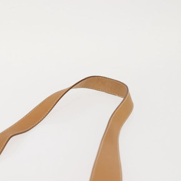 Salvatore Ferragamo Gancini Shoulder Bag Leather Brown Silver Auth 135337